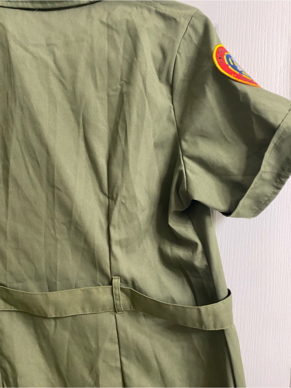 Iconic Top Gun Aviator Pilot Flight Costume Mini Dress Military Olive Green XL - Picture 14 of 14